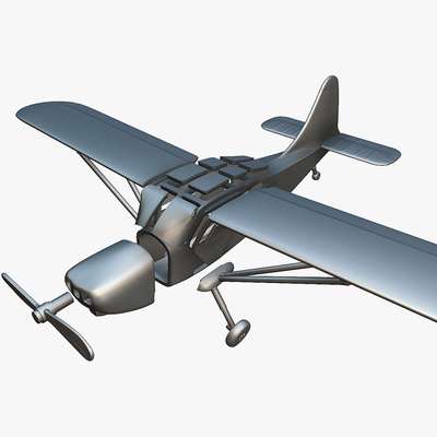 stinson l-5 sentinel - 3d printable model game oy-1 oy-2 clevenger o-62 l-5a liaison-aircraft stinson-75b scale-model miniature wargaming 3d-printed n-scale aircraft airplane 3d-printing 3d-print stl ready-to-print miniatures 3d print model - Mito3D