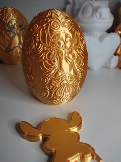 puntada huevo Pascua Resurrección juego fácil impresión 3d print model - Mito3D