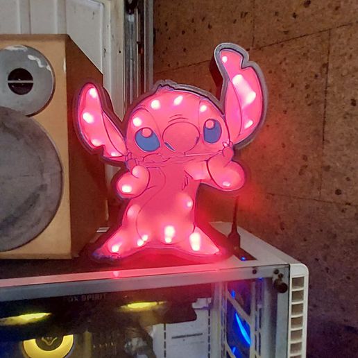 Stitch Lamp 3D model 3D printable