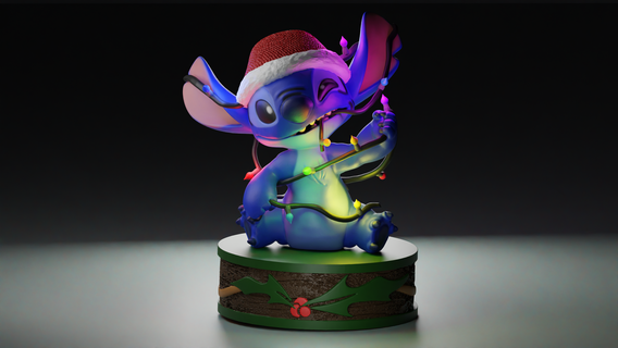 stitch luces de navidad christmas tree Art #personaje #game #stitch #christmas #disney #liloandstitch #animation #funkopop 3d print model - Mito3D
