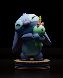 stitch rags lilo Art and disney doll toy low poly fanart resin creality funko disney+ figure collectible monster creature allien extraterrestrial 3d print model - Mito3D
