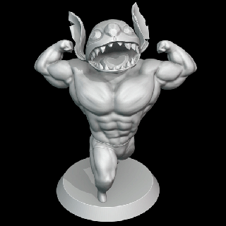 stitch ultra swole lilo droid monster body free 3d print model - Mito3D