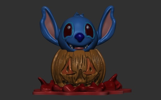 Stich Vampir Halloween Grusel Kürbis Disney Sammlung mickey Dekoration Spielzeuge 3d print model - Mito3D