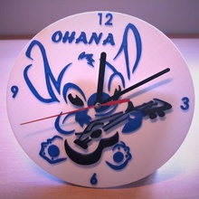 puntada reloj de pared la guitarra gadget lilo disney ohana 3d print model - Mito3D