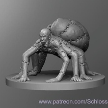 genäht pseudo-spider Spiel - Spielzeug tabletop dungeons dragons dnd 3d print model - Mito3D