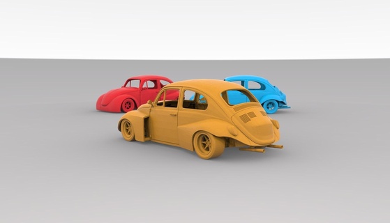 stl 3 volkswagen bug fusca beetle racing divis race vw aircooled 3d print model - Mito3D