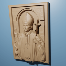stl 3d model cnc router engraver carving dxf relief artcam carve shapeoko aspire file christian pope art 3d print model - Mito3D