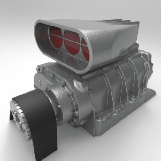 stl soffiatore cofano motore v8 turbo parte personalizzato rc miniatura macchina 3d print model - Mito3D