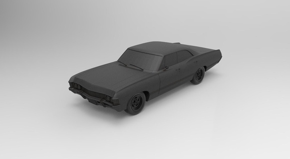 stl chevrolet impala 1967 decano Winchester sobrenatural escala 3d print model - Mito3D