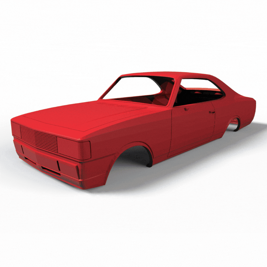 stl Chevrolet opale Stock voiture ans 80 fente autorama course vieux classique 3d archiver miniature fdm résine 3D print model - Mito3D