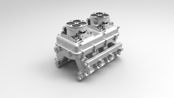 stl collectionneur injection corps moteur v8 3d print model - Mito3D