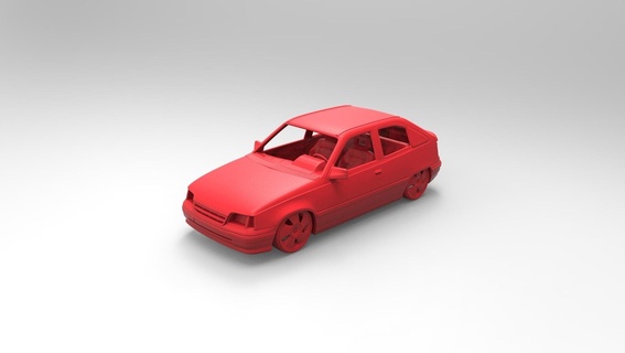 stl crevrolet opel kadett 1991 e hatchback 3 portas resina car carro gm chevrolet 3d print model - Mito3D