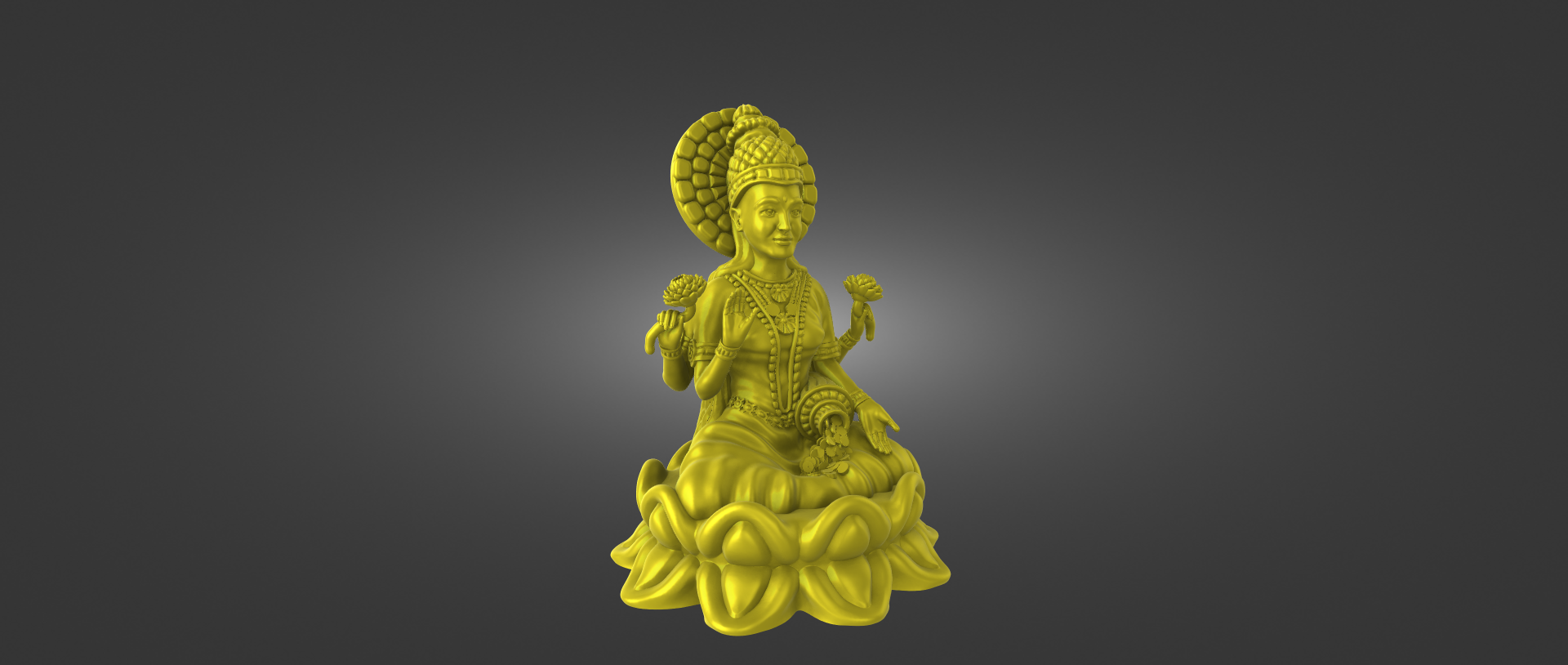 stl Datei indisch Göttin Reichtum laxmi Lakshmi Schmuck Ring 3dfile STL 3dcad Idole zbrush 3D print model - Mito3D