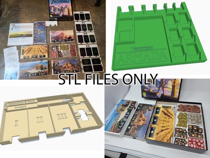 stl files 7 wonders 2nd edition & expansions insert 3d print model - Mito3D
