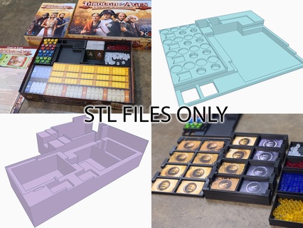 stl files ages +expansion box insert Game through the board game boardgame organizer upgrade divider design printablesbycaren pbc printables by caren 3d print model - Mito3D