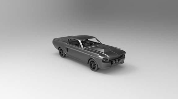 stl ford mustang shelby gt500 eleanor 1968 interior gone 60 seconds complete 1 18 24 32 43 64 plastimodel 3d print model - Mito3D