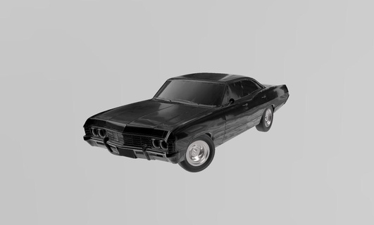 stl impala sedan 1967 sobrenatural 1 43 24 18 32 10 minis Tamiya rc fenda brinquedos modelo colecionavel slotcar diecast miniaturas 3d print model - Mito3D