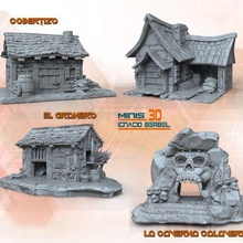 stl medievale pacco case medival Casa 3d warhammer orchi orco laboratorio gioco minis dipingere 3d print model - Mito3D