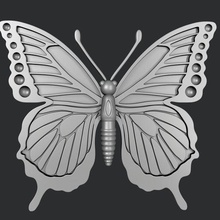 stl modeller 3d baskı cnc kelebek takı tırtıl kanat Desen uçuş çimen doğa hayvanlar 3d print model - Mito3D