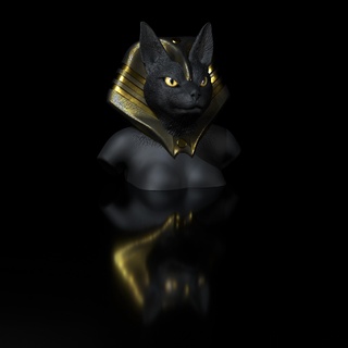 stl Yazdır dosya kedi tanrıça Bastet büst Anubis 3d qu3d Antik Mısırlı Tanrı 3d print model - Mito3D