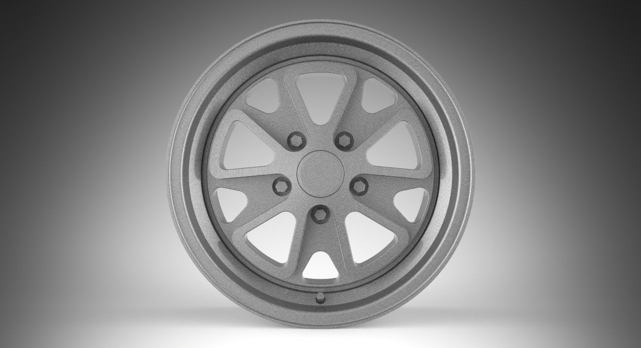 stl roda porsche 911 fuchs miniatura 3D print model - Mito3D