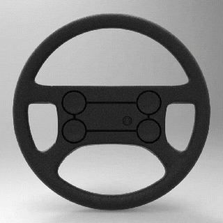stl steering wheel volkswagen gti high resolution golf gol rabbit scirocco vw beetle fusca parati saveiro passat pointer miniatura 3d 3d print model - Mito3D