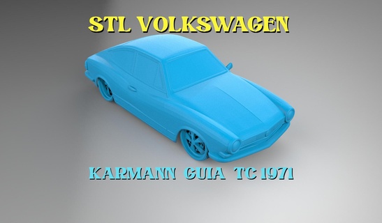 stl Volkswagen Karmann guia tc 1971 karmanguia Escarabajo Fusca böcek rc slotcar otoram takım vw hava soğutmalı 3d print model - Mito3D