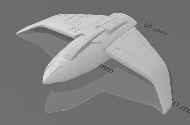 sto - bajoran denorios-class interceptor game star trek ds9 3d print model - Mito3D