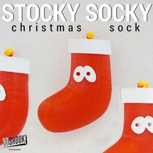 stocky socks home christmas xmas holiday holidays fun stockings gifts santa claus eve family design 3dshook 3d print model - Mito3D