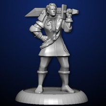 stoic warrior game d&d gloomhaven roleplaying role playing dungeon dragons boardgames tabletop wargaming wargames miniature fighter 3d print model - Mito3D