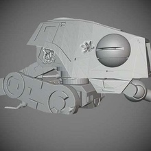 stompy walker wreckage game legion star wars playsets 3d print model - Mito3D