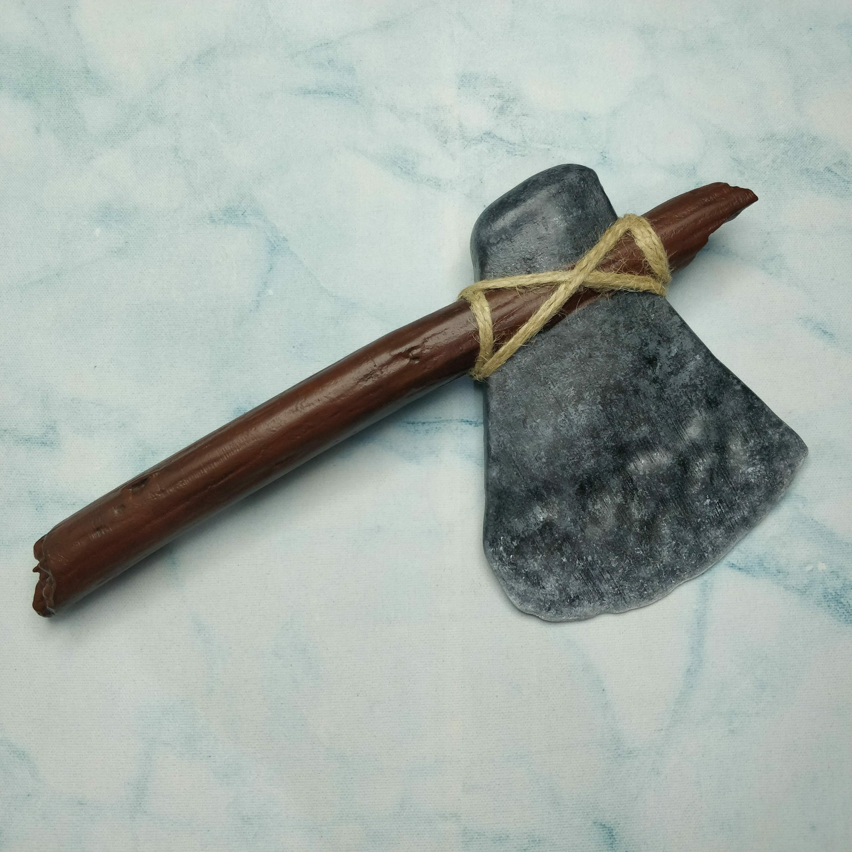 stone age axe - senku's dr cosplay senku ishigami anime prop tool battle medieval renaissense wood 3D print model - Mito3D