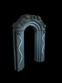 stone arch simple ancient architecture building 3d print model - Mito3D