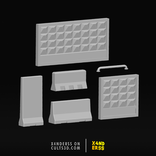 calcul barricades mur accessoires 3d print model - Mito3D