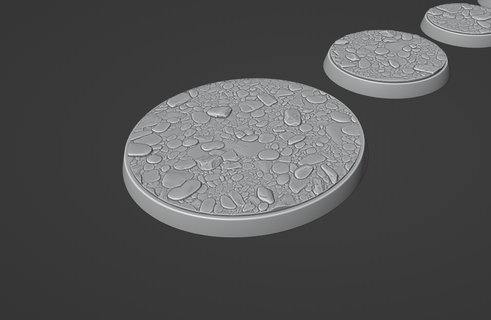 stone base pack 25mm 28mm 32mm 40mm 60mm tabletop wargame bases terrain aos dnd 3d print model - Mito3D