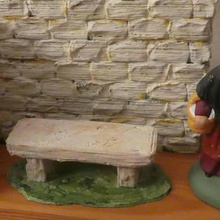 stone benches santon 7cm art miniature 3d print model - Mito3D