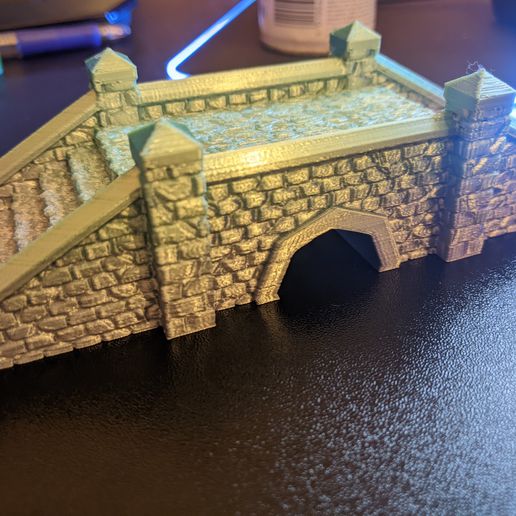 taş köprü mimari oyuncak model takım tren tuğla işi 3D print model - Mito3D