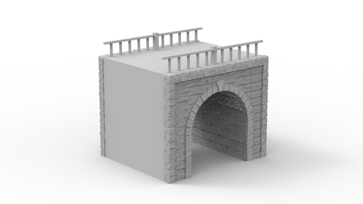stone bridge sample piece de pont en pierre passage share modeling model nature decor landscape link 3d print model - Mito3D