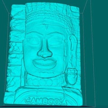 stone face bayon temple angkor thom siem reap cambodia architecture buildings structures wonder sls sla scan lcd fdm eyesight dlp desktopfusion building 3d 3dsacn 3dmodel 3d print model - Mito3D