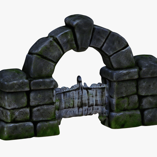 pedra portão no2 3d print model - Mito3D