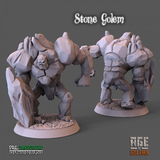 stone golem pose 1 - age golems 3dminiature dnd dndcharacter dndminiature tabletop 3dprinting figurine fantasy ttrpg rpg boardgame highdetail games toys miniatures figurines aarakocra 3d print model - Mito3D