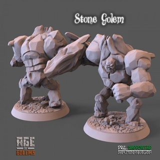 stone golem pose 2 - age golems 3dminiature dnd dndcharacter dndminiature tabletop 3dprinting figurine fantasy ttrpg rpg boardgame highdetail games toys miniatures figurines aarakocra 3d print model - Mito3D