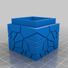 pedra padronizar caixa recipiente tampa Rocha armazenamento casa 3d print model - Mito3D