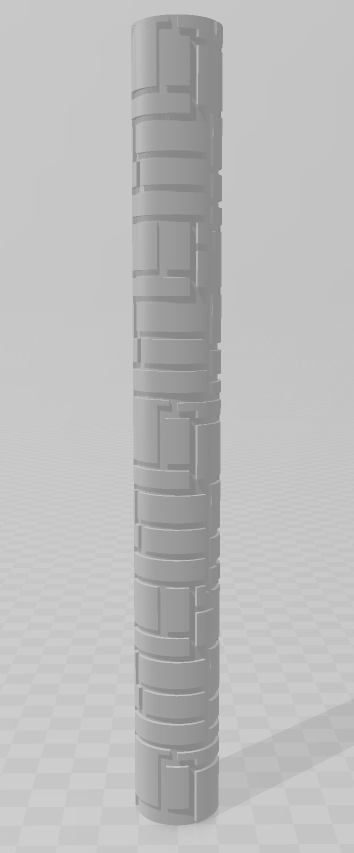 stone pattern column pillar architecture build 3D print model - Mito3D