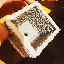 stone pot home flower brick 3d print model - Mito3D