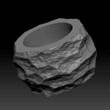 stone pot home flowerpot garden pebble abode 3d print model - Mito3D
