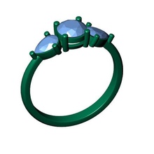 stone ring jewelry diamond classic 3d print model - Mito3D
