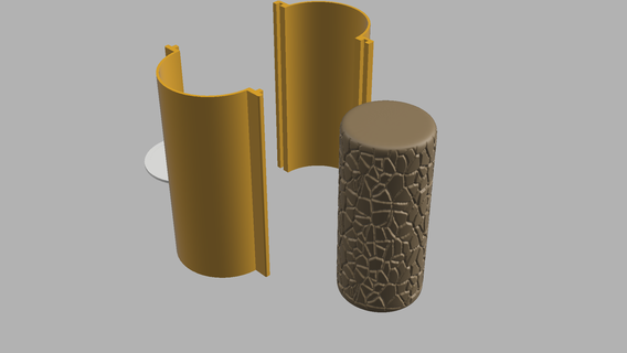 Stein strukturiert Kerze Schimmel Silikon Dekoration Vase Harz Modell 3d print model - Mito3D