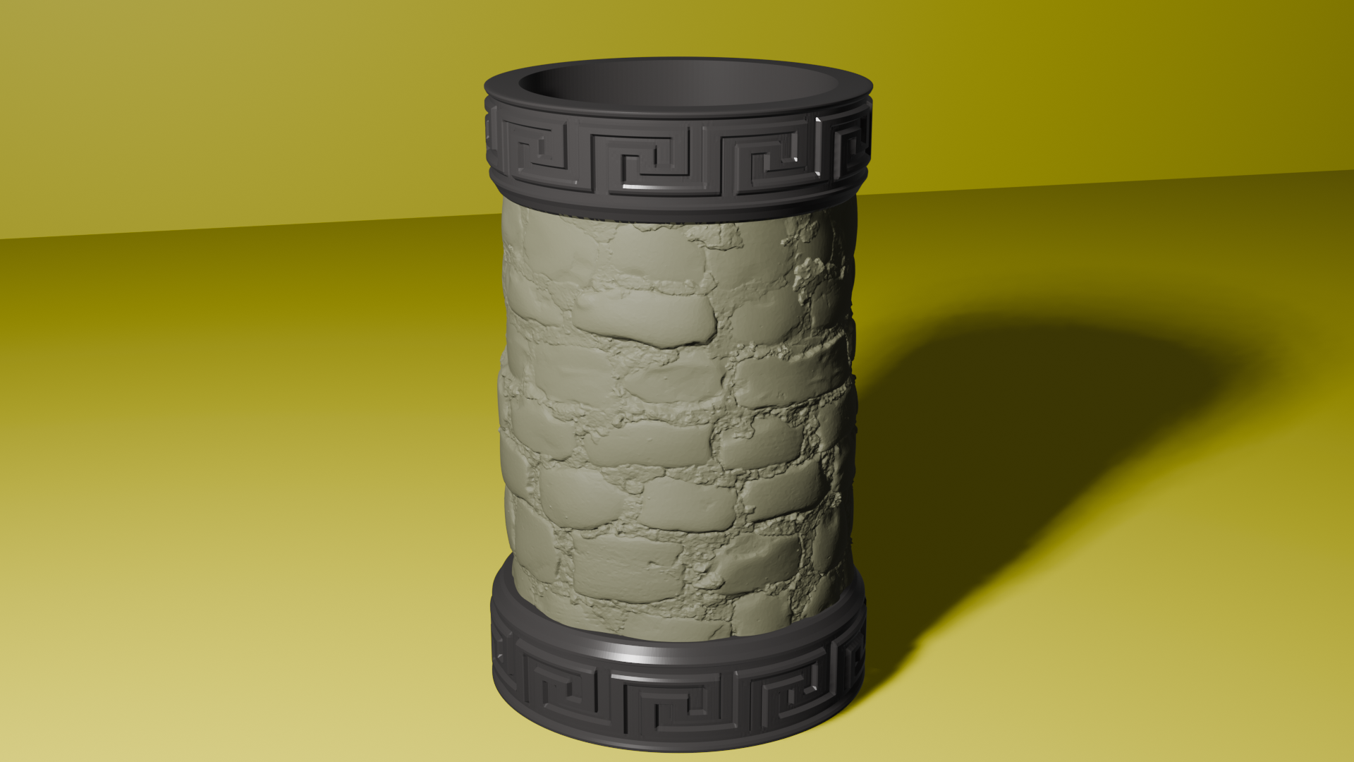 stone tower beer koozie 3D print model - Mito3D