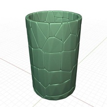 stone vase design home decor rock architectural decorative plant household mystic ancient 3d print model - Mito3D